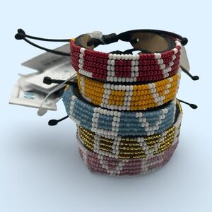 ❤️ NWT LOVE Bracelet • Adjustable, Handwoven, Beaded • Valentines 💌 Day!